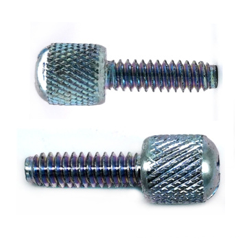 carbon steel zinc plated Turning Parts Knurled head Screw